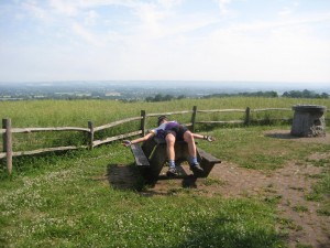 Admiring the view at Castle Hill